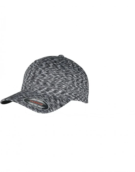 Шапка с козирка в тъмносиво Stripes Melange Flexfit, Шапки с козирка - Hoodstyle.bg