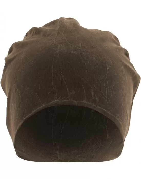 Бийни шапква в кафяв цвят MSTRDS Stonewashed Jersey Beanie, Шапки бийнита - Hoodstyle.bg