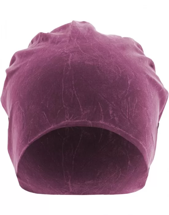 Бийни шапка в лилав цвят MSTRDS Stonewashed Jersey Beanie, Шапки бийнита - Hoodstyle.bg