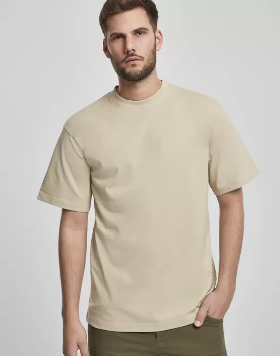 Мъжка тениска голям размер в бежово от Urban Classics, Тениски - Hoodstyle.bg