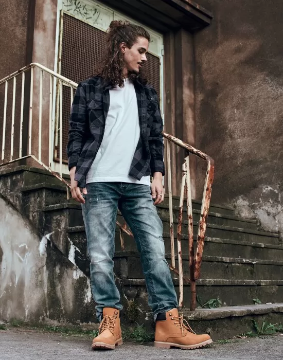 Мъжки дънки в бледосиньо Brandit, Дънки - Hoodstyle.bg