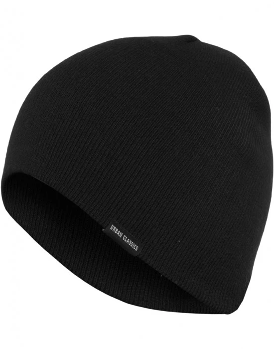 Зимна бийни шапка в черно Urban Classics Beanie, Шапки бийнита - Hoodstyle.bg