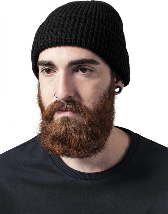 Зимна шапка бийни Urban Classics Beanie в черен цвят, Шапки бийнита - Hoodstyle.bg
