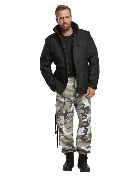 Мъжки карго панталони в бял камуфлаж Brandit M-65 urban, Панталони - Hoodstyle.bg