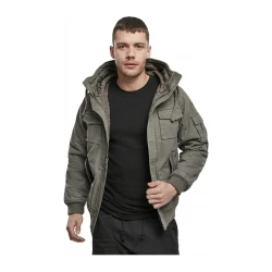 Мъжко яке с качулка в цвят маслина Brandit Bronx