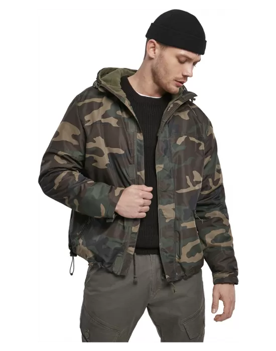 Мъжка ветровка в камуфлаж Brandit woodland, Пролет / Есен - Hoodstyle.bg