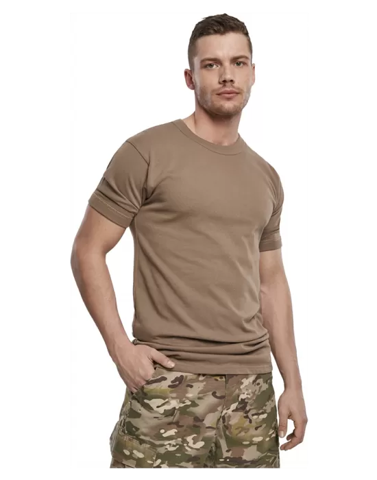 Мъжка изчистена тениска в бежов цвят Brandit BW, Блузи и Ризи - Hoodstyle.bg