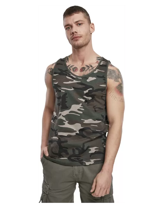 Мъжки потник в камуфлаж Brandit woodland, Потници - Hoodstyle.bg