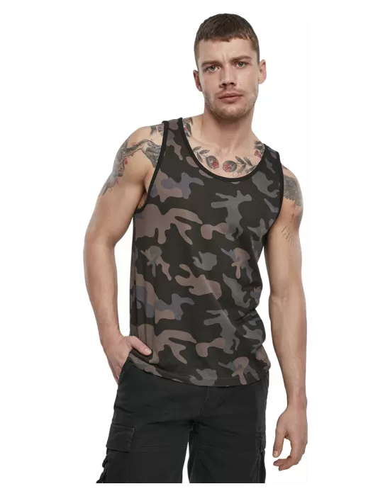 Мъжки потник в тъмен камуфлаж Brandit, Потници - Hoodstyle.bg