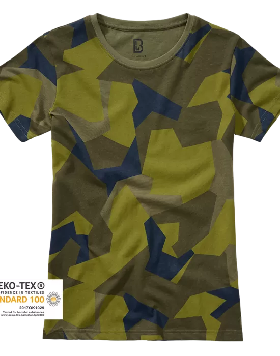 Дамска тениска в камуфлажен десен Brandit swedish camo M90, Блузи и Ризи - Hoodstyle.bg
