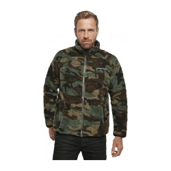 Мъжко яке от плюшен полар в камуфлаж Brandit woodland