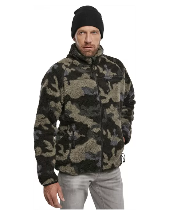 Мъжко яке от плюшен полар в тъмен камуфлаж Brandit, Зимни якета - Hoodstyle.bg