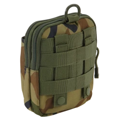 Функционална мини чанта в камуфлажен цвят Molle woodland