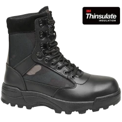Тактически кубинки естествена кожа в тъмен камуфлаж Brandit 9 Eyelet