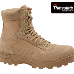 Тактически кубинки естествена кожа в бежово Brandit 9 Eyelet