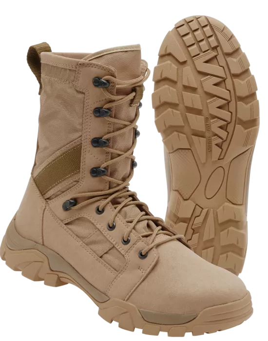 Унисекс високи обувки в цвят камел Defense Boots, Обувки - Hoodstyle.bg