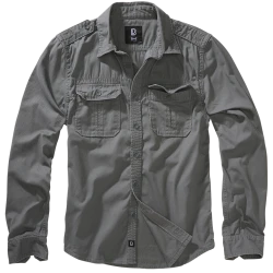 Мъжка риза в цвят графит Brandit Vintage Shirt