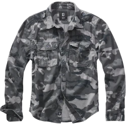 Мъжка риза в сив камуфлаж Brandit Vintage Shirt