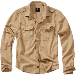 Мъжка риза в цвят камел Brandit Vintage Shirt