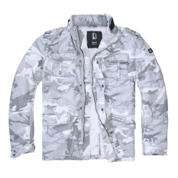 Мъжко зимно яке в бял камуфлаж Brandit Britannia blizzard camo