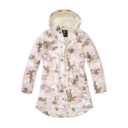 Дамска парка в бял камуфлаж Brandit Marsh candy camo