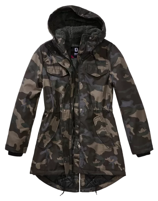 Дамска парка в тъмен камуфлаж Brandit Marsh Lake, Якета - Hoodstyle.bg