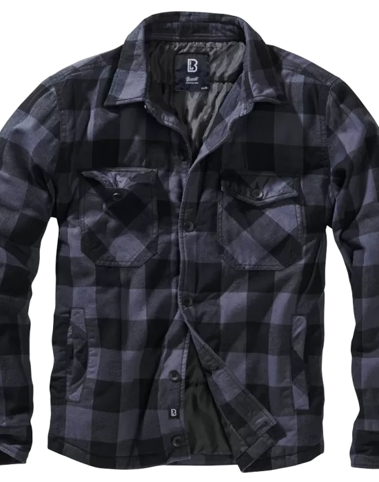 Мъжко яке в черно-сиво каре Brandit Lumber, Якета - Hoodstyle.bg