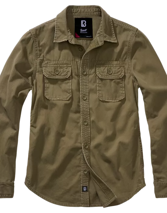 Дамска риза в масленозелено Brandit Vintageshirt, Блузи - Hoodstyle.bg