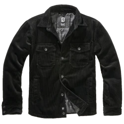 Подплатено кадифено яке в черен цвят Brandit Corduroy