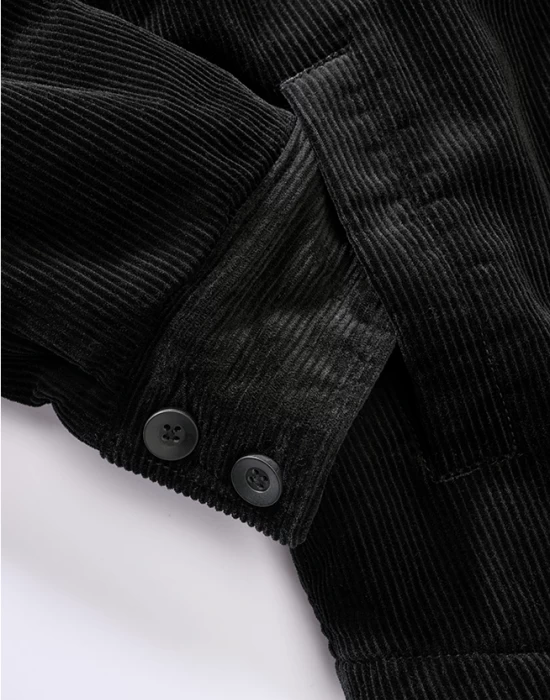 Подплатено кадифено яке в черен цвят Brandit Corduroy, Зимни якета - Hoodstyle.bg