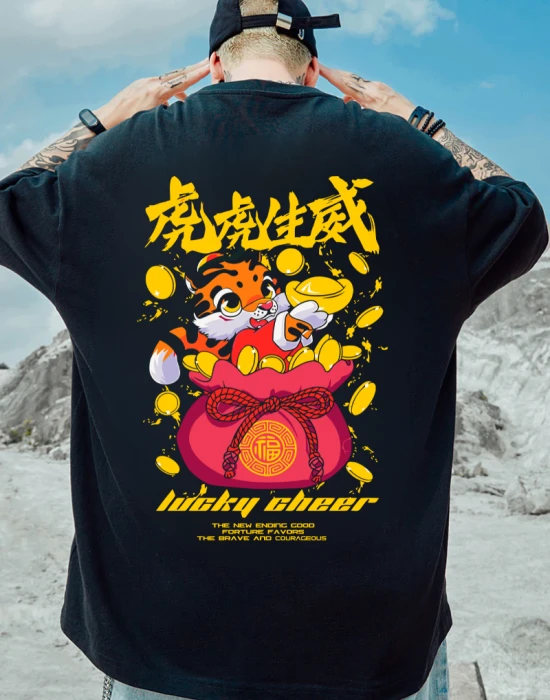 Тениска Oversize Street Wear Lucky Cheer, Тениски - Hoodstyle.bg