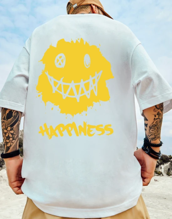 Тениска Oversize Street Wear Happiness, Тениски - Hoodstyle.bg