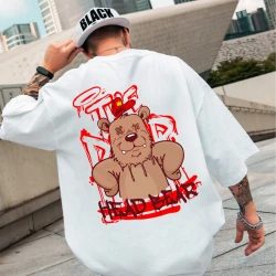 Тениска Oversize Street Wear Head Bear