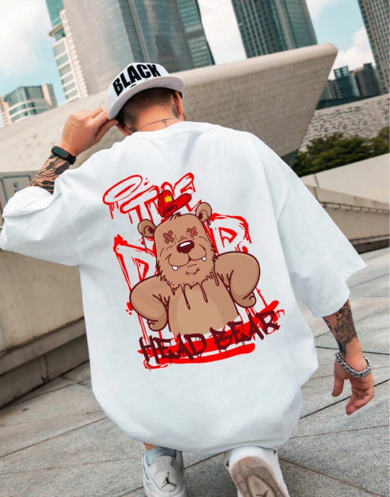 Тениска Oversize Street Wear Head Bear, Тениски - Hoodstyle.bg