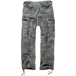 Мъжки карго панталони в зелен камуфлаж Brandit M65 woodland