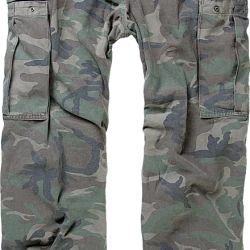 Мъжки карго панталони в зелен камуфлаж Brandit M65 woodland