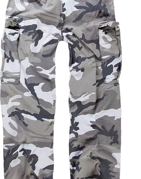 Мъжки карго панталони в бял камуфлаж Brandit M-65 urban, Панталони - Hoodstyle.bg