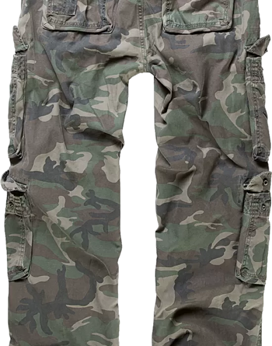Мъжки карго панталони в зелен камуфлаж Brandit Pure Vintage, Панталони - Hoodstyle.bg