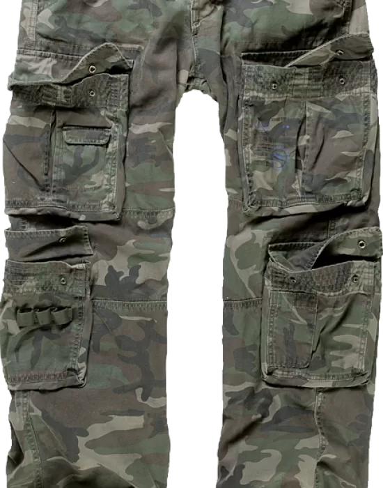 Мъжки карго панталони в зелен камуфлаж Brandit Pure Vintage, Панталони - Hoodstyle.bg