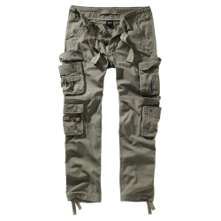 Мъжки втален карго панталон в цвят маслина Brandit Pure Slim Fit
