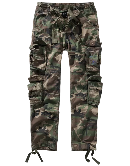 Мъжки карго панталон камуфлаж Brandit Pure Slim Fit woodland, Панталони - Hoodstyle.bg