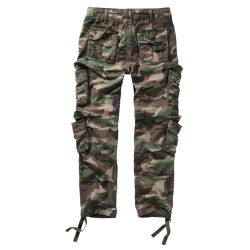 Мъжки карго панталон камуфлаж Brandit Pure Slim Fit woodland