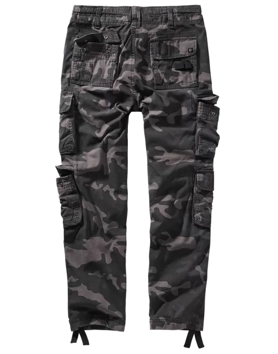 Мъжки втален карго панталон в тъмен камуфлаж Brandit Pure Slim Fit, Панталони - Hoodstyle.bg