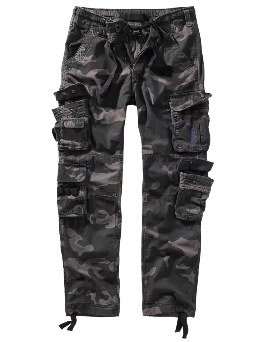 Мъжки втален карго панталон в тъмен камуфлаж Brandit Pure Slim Fit, Панталони - Hoodstyle.bg