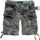 Мъжки къси карго панталони в зелен камуфлаж Brandit woodland, Къси панталони - Hoodstyle.bg