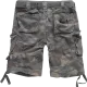 Мъжки къси карго панталони в зелен камуфлаж Brandit woodland, Къси панталони - Hoodstyle.bg