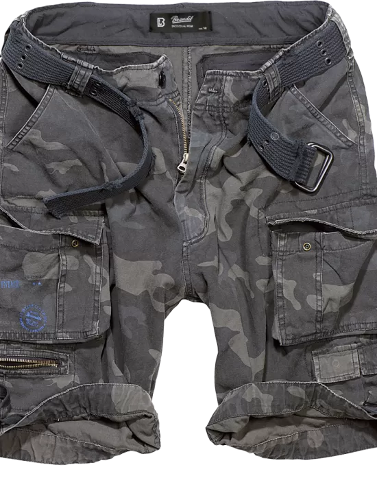 Мъжки къси карго панталони в тъмен камуфлаж Brandit, Къси панталони - Hoodstyle.bg