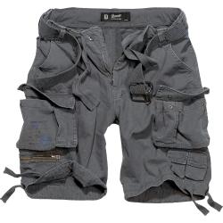 Мъжки къси карго панталони в цвят графит Brandit anthracite