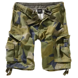 Мъжки къси карго панталони камуфлаж Brandit swedish camo M90