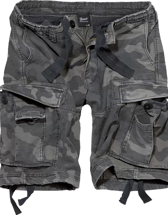 Мъжки къси карго панталони в тъмен камуфлаж Brandit, Къси панталони - Hoodstyle.bg